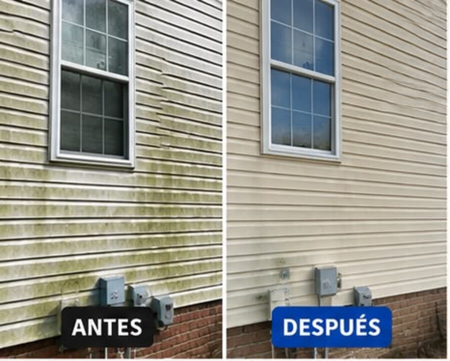 Pared con moho, como nueva — Joel Pressure Washing