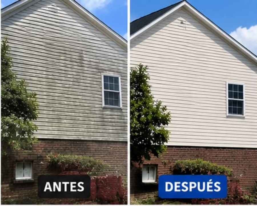Fachada completa recuperada — Joel Pressure Washing